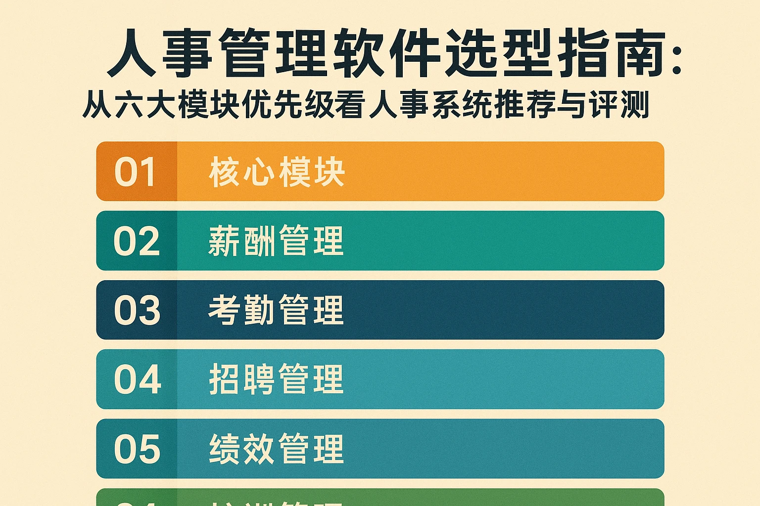 人事管理软件选型指南：从六大模块优先级看人事系统推荐与评测