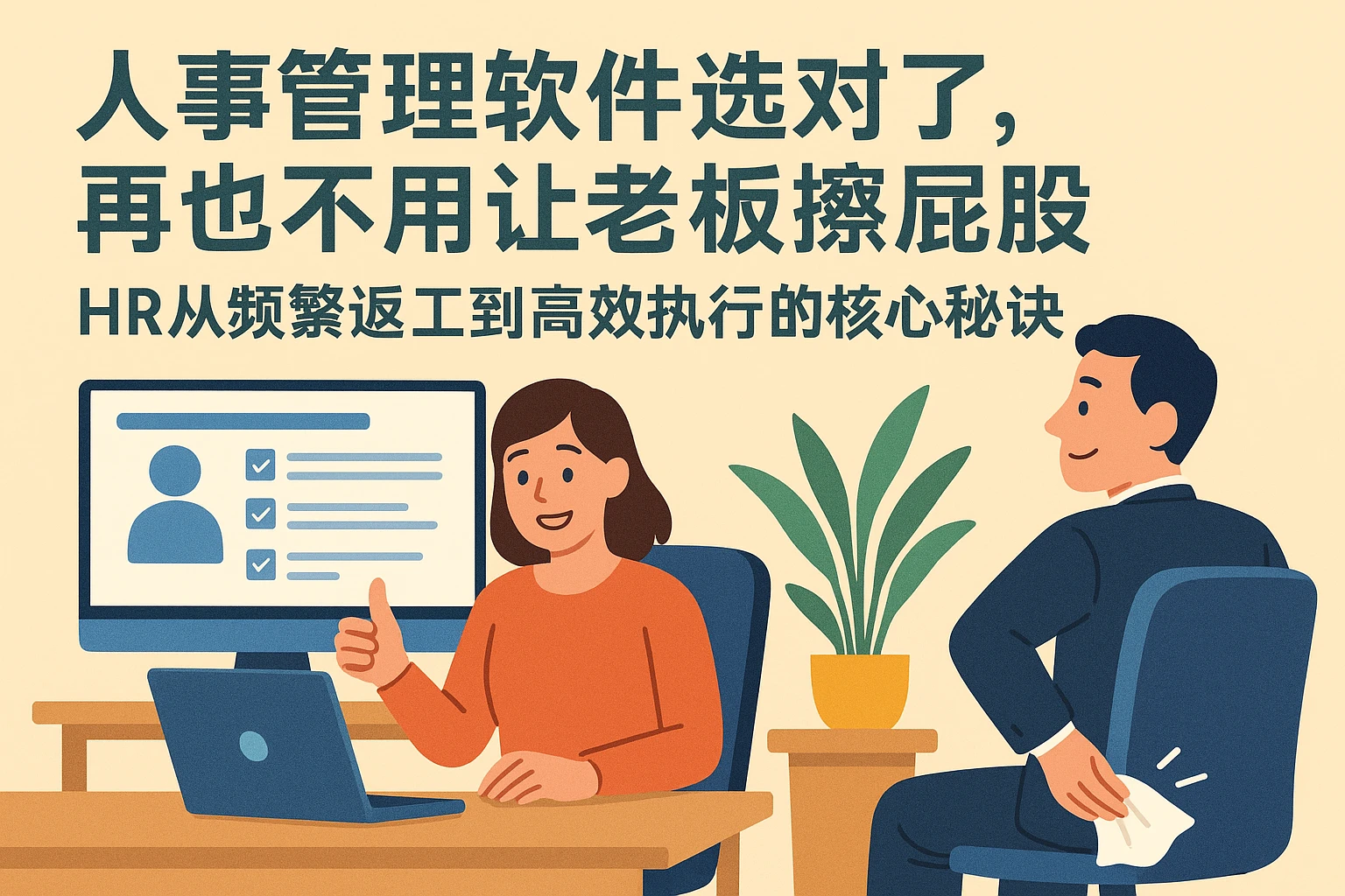 人事管理软件选对了，再也不用让老板擦屁股——HR从频繁返工到高效执行的核心秘诀