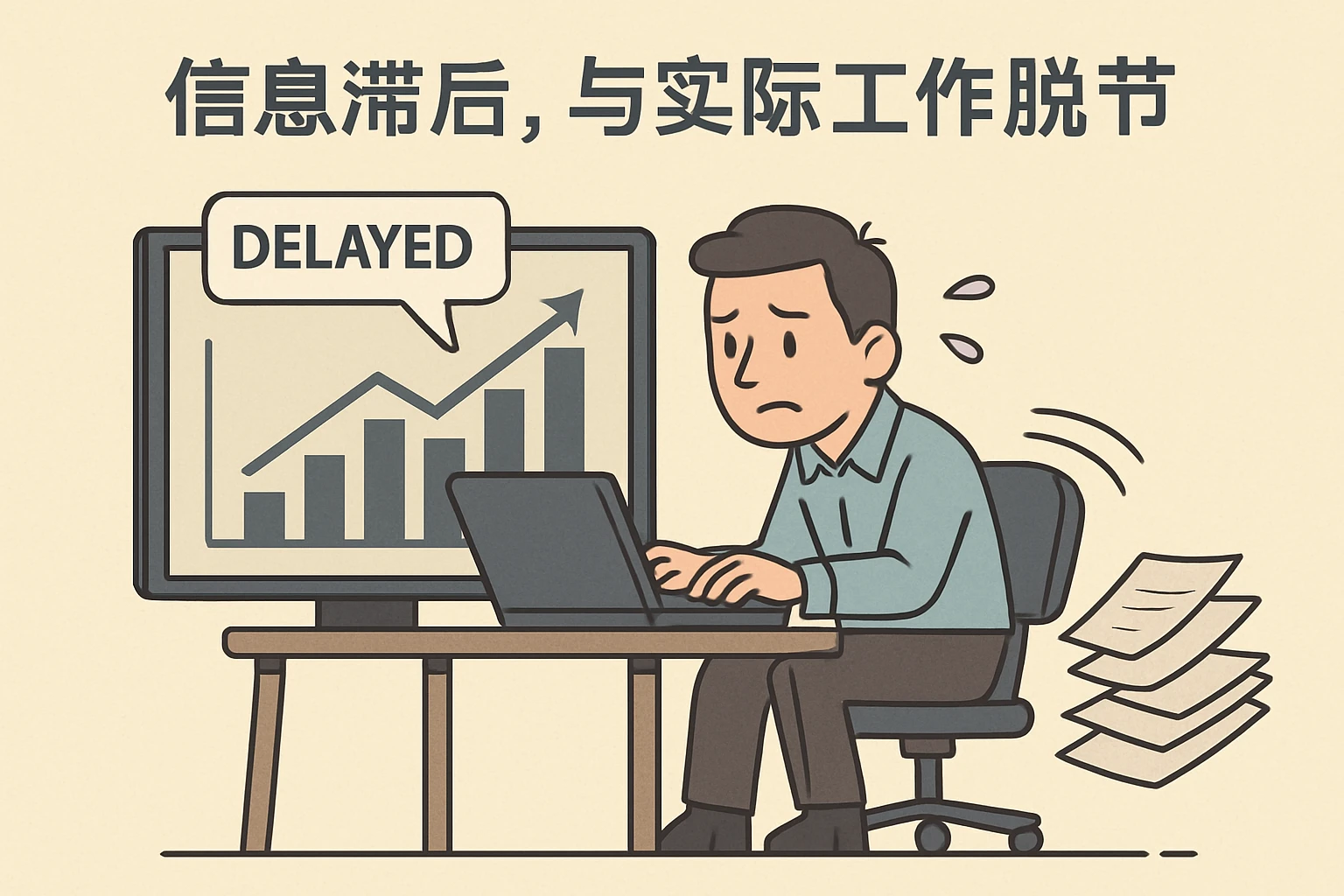 2. 信息滞后，与实际工作脱节