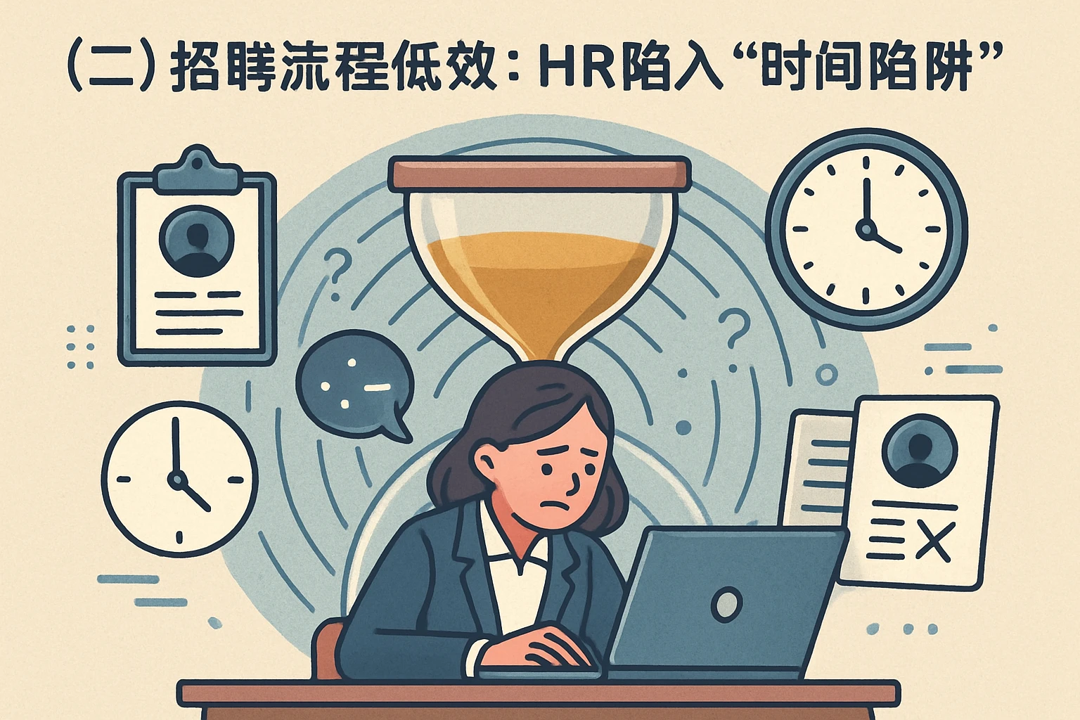 （二）招聘流程低效：HR陷入“时间陷阱”