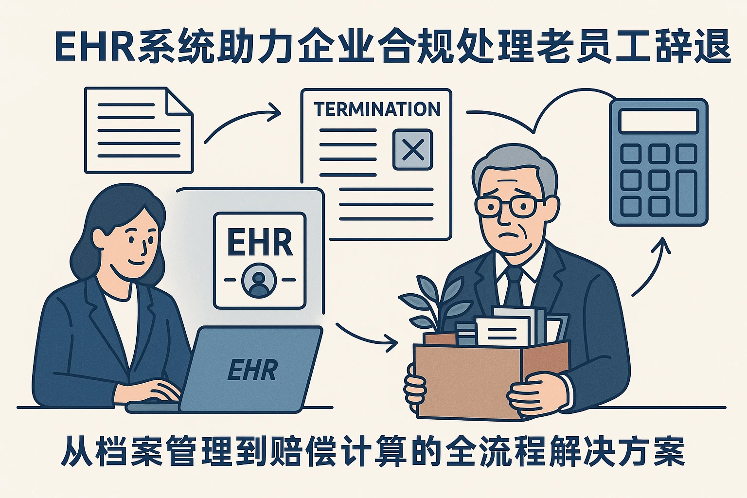 EHR系统助力企业合规处理老员工辞退：从档案管理到赔偿计算的全流程解决方案