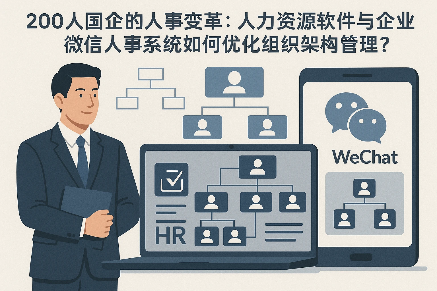 200人国企的人事变革：人力资源软件与企业微信人事系统如何优化组织架构管理？