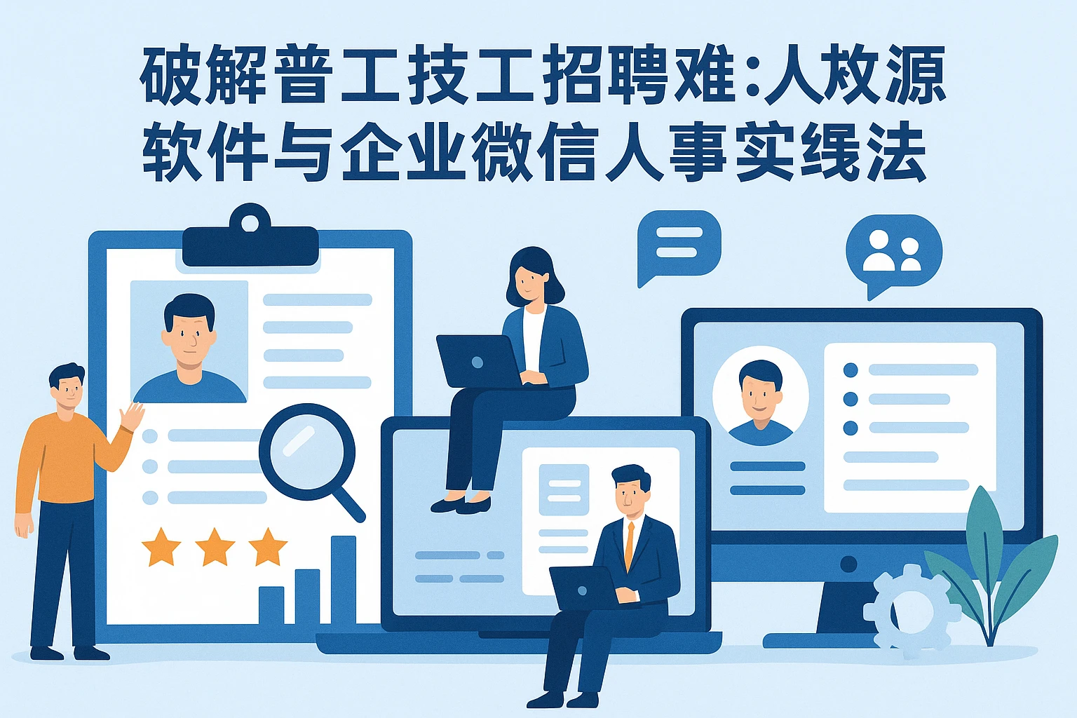破解普工技工招聘难：人力资源软件与企业微信人事系统的实战解法