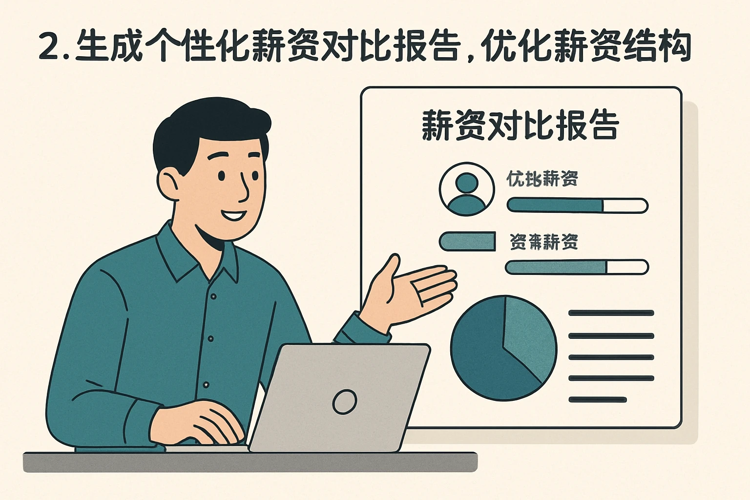 2. 生成个性化薪资对比报告，优化薪资结构