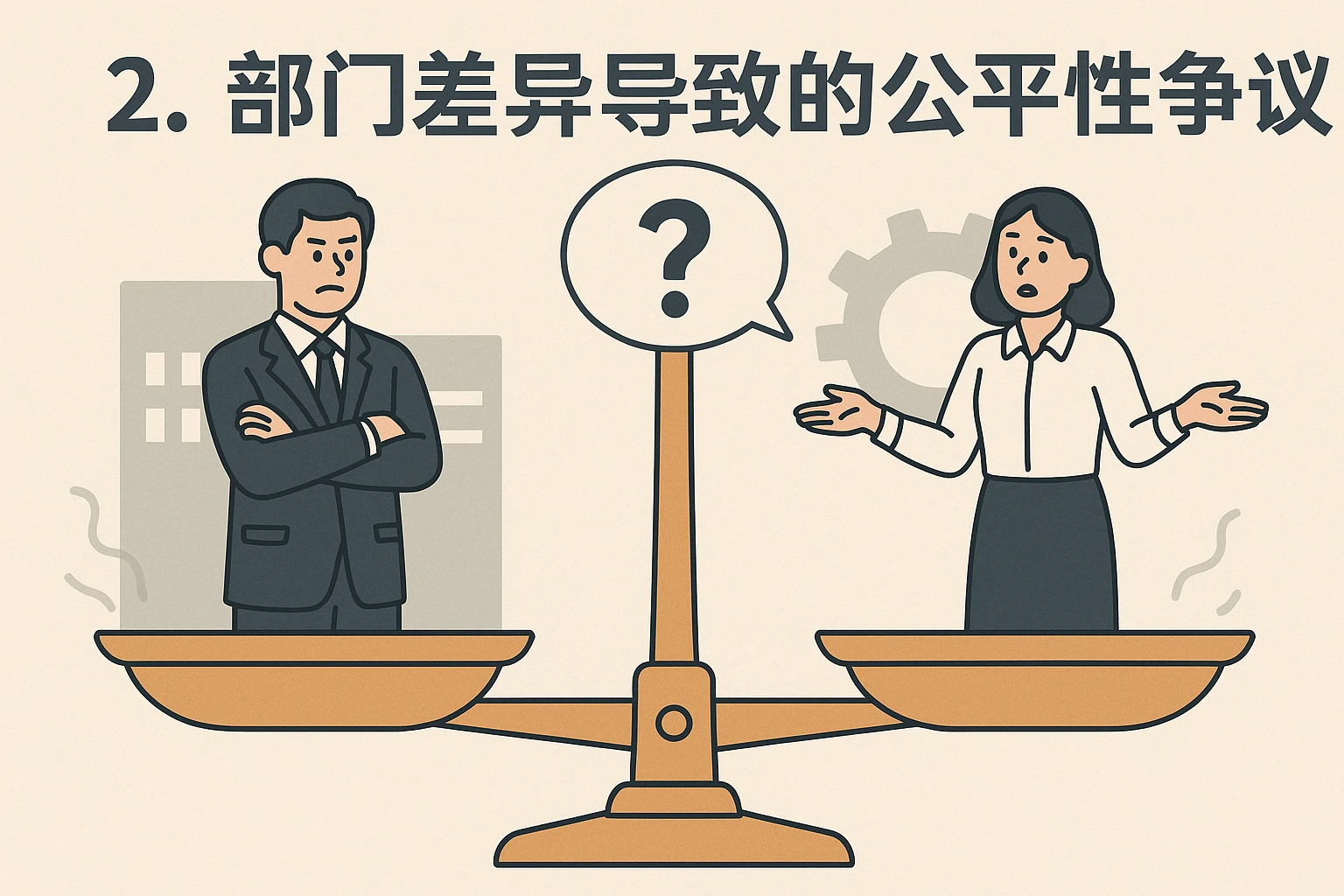 2. 部门差异导致的公平性争议