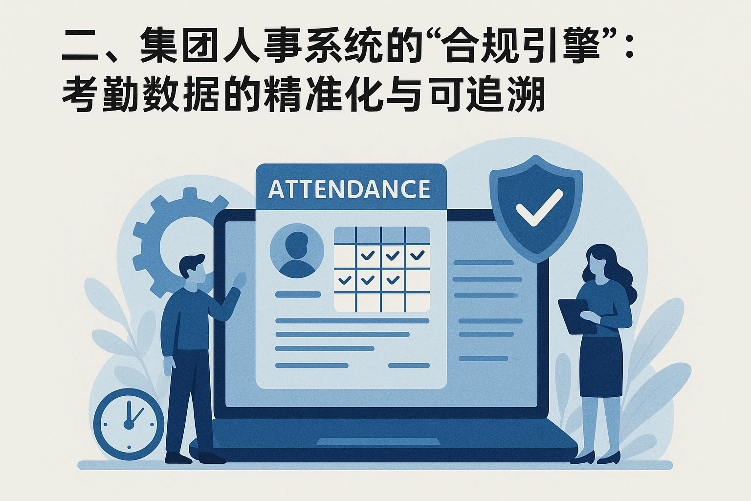 二、集团人事系统的“合规引擎”：考勤数据的精准化与可追溯