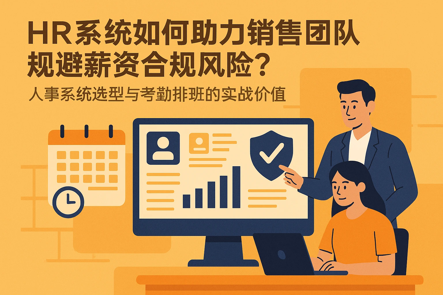HR系统如何助力销售团队规避薪资合规风险？人事系统选型与考勤排班的实战价值