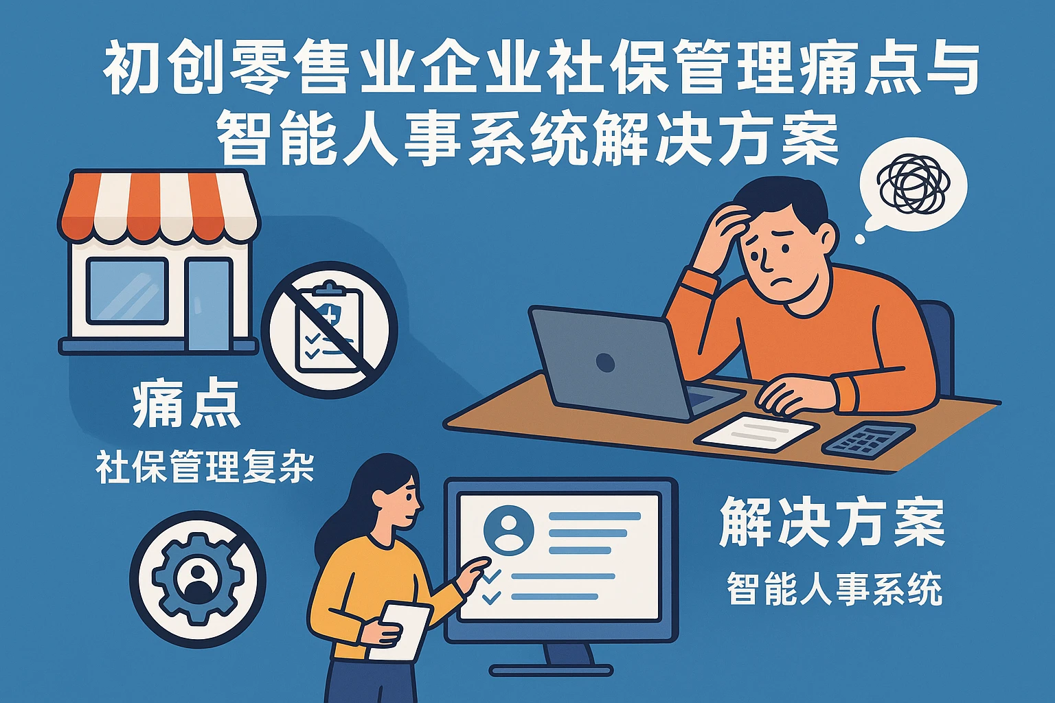 初创零售业企业社保管理痛点与智能人事系统解决方案
