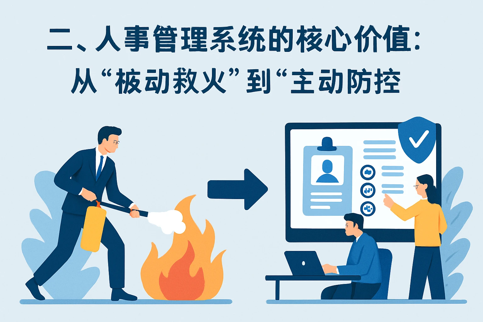 二、人事管理系统的核心价值：从“被动救火”到“主动防控”