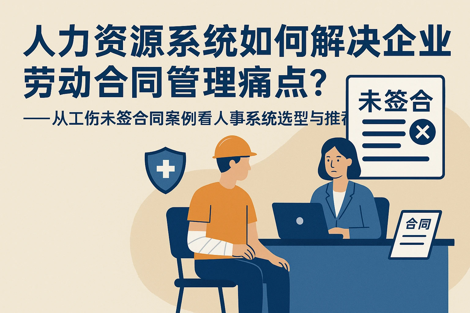 人力资源系统如何解决企业劳动合同管理痛点？——从工伤未签合同案例看人事系统选型与推荐