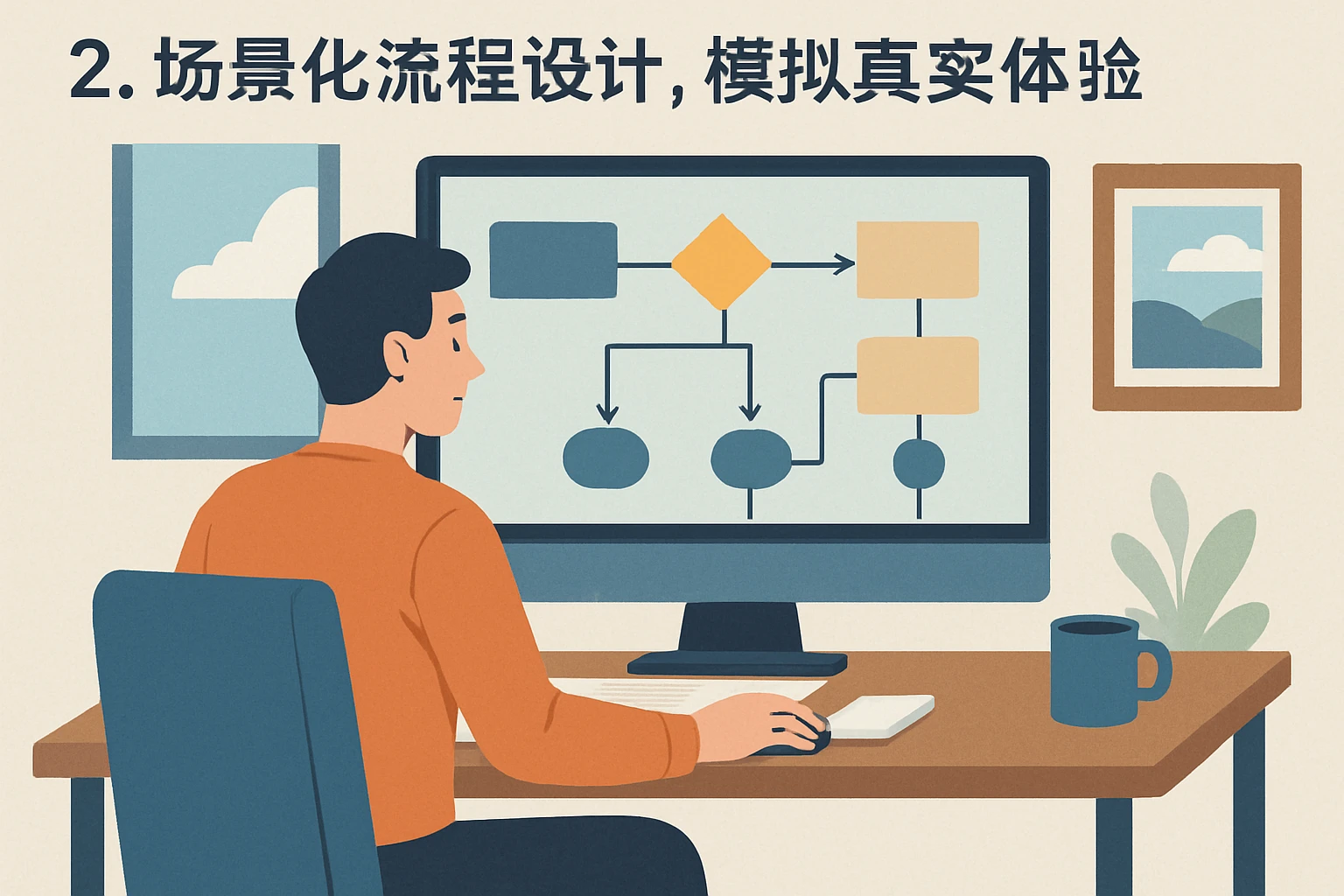 2. 场景化流程设计，模拟真实体验