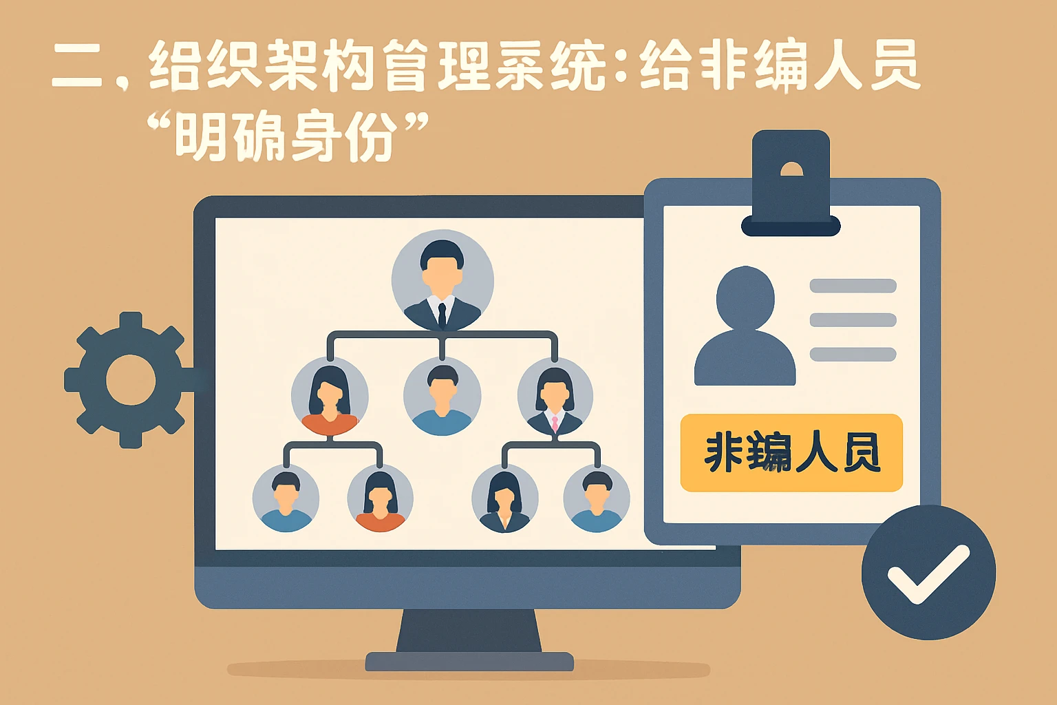 二、组织架构管理系统：给非编人员“明确身份”