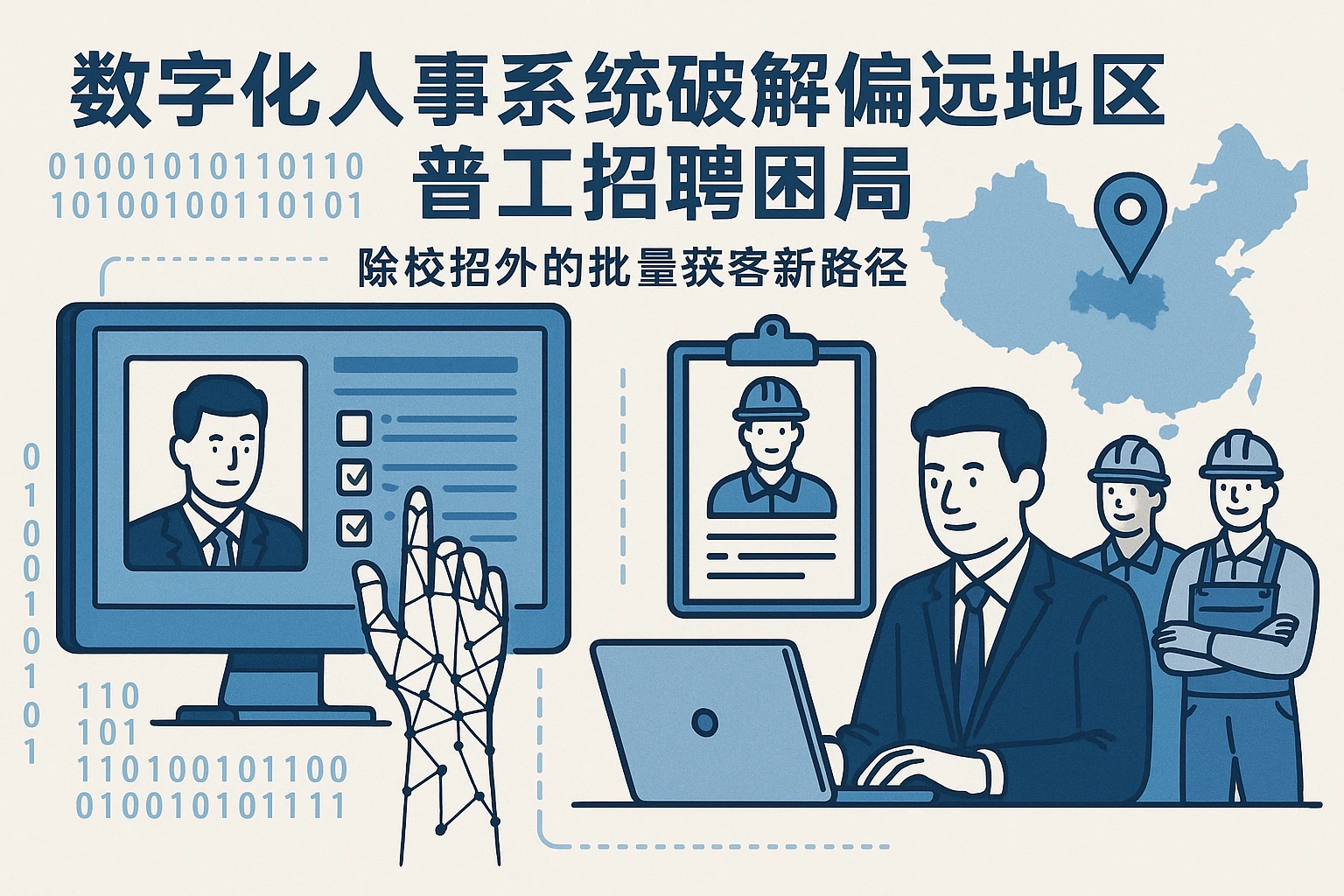 数字化人事系统破解偏远地区普工招聘困局：除校招外的批量获客新路径