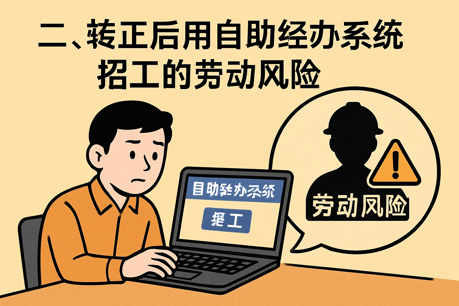 二、转正后用自助经办系统招工的劳动风险