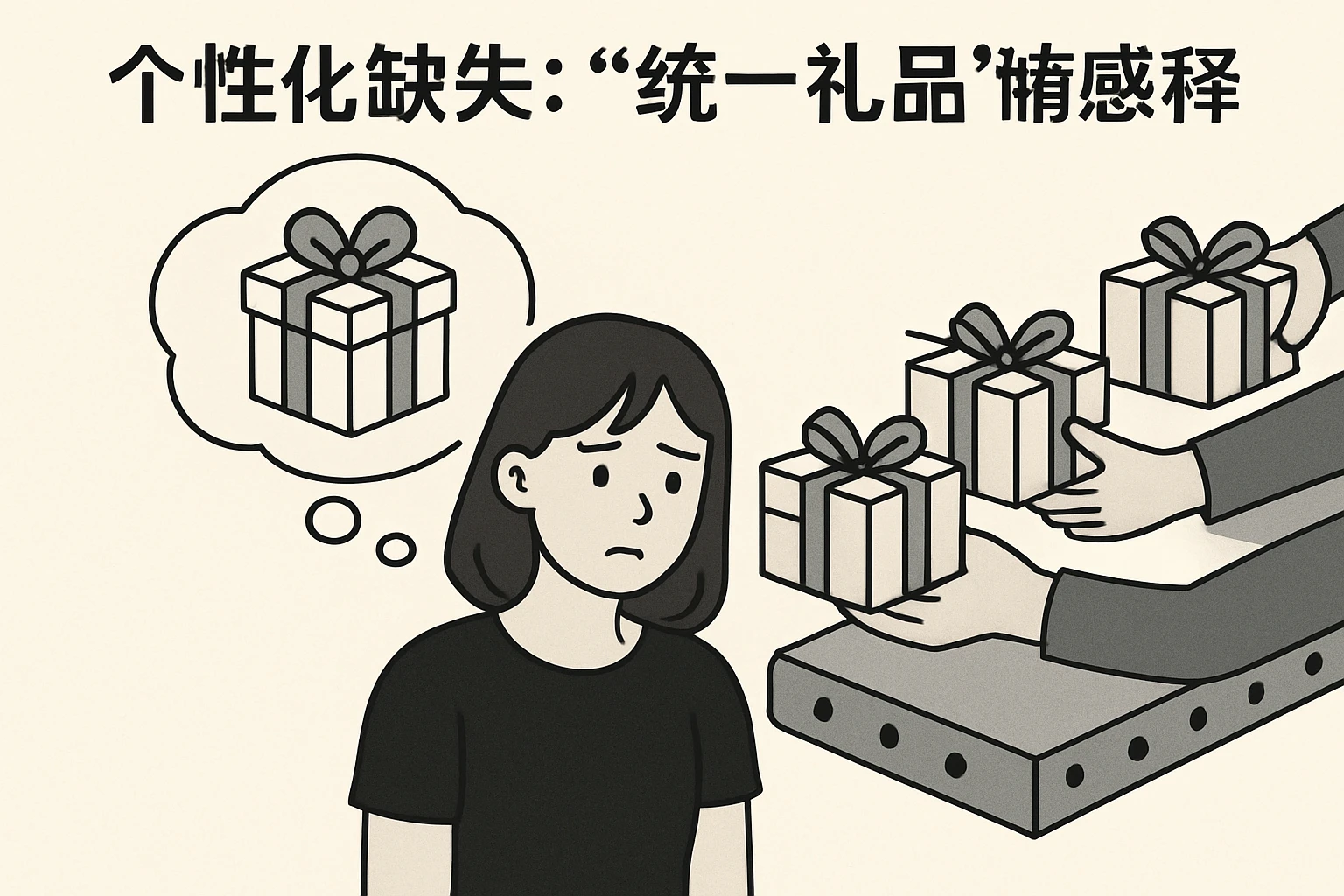 2. 个性化缺失：“统一礼品”的情感稀释