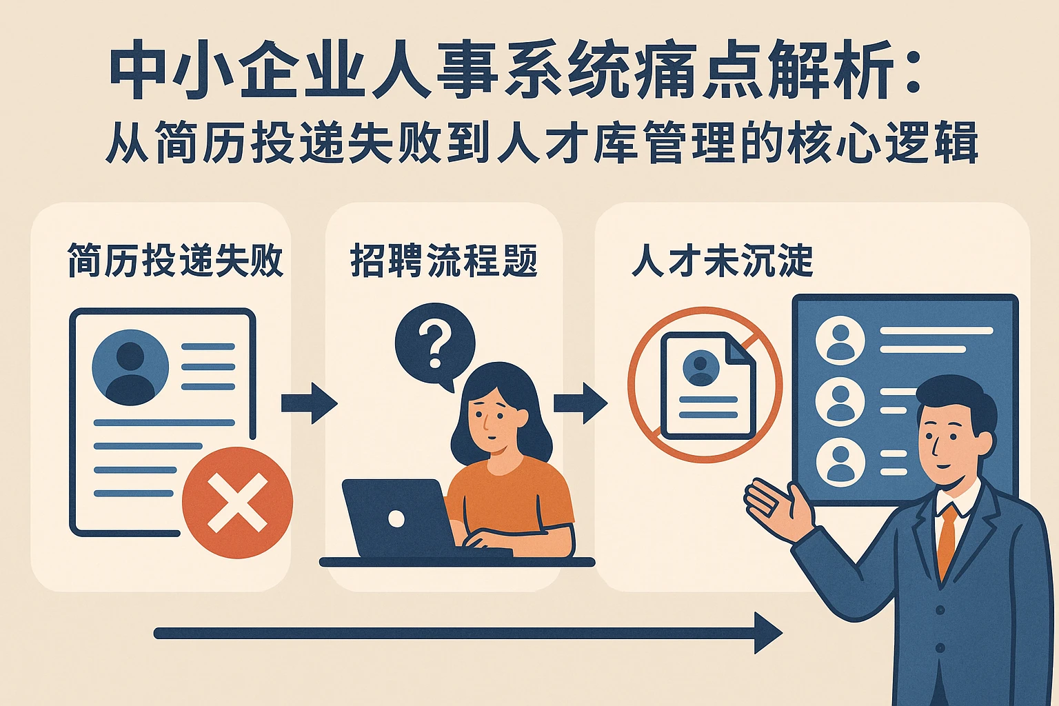 中小企业人事系统痛点解析：从简历投递失败到人才库管理的核心逻辑