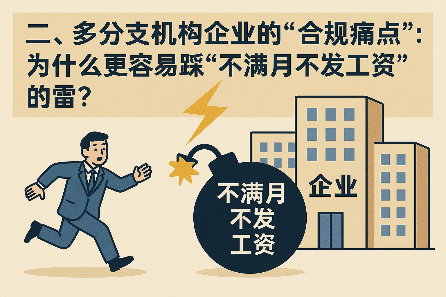 二、多分支机构企业的“合规痛点”：为什么更容易踩“不满月不发工资”的雷？