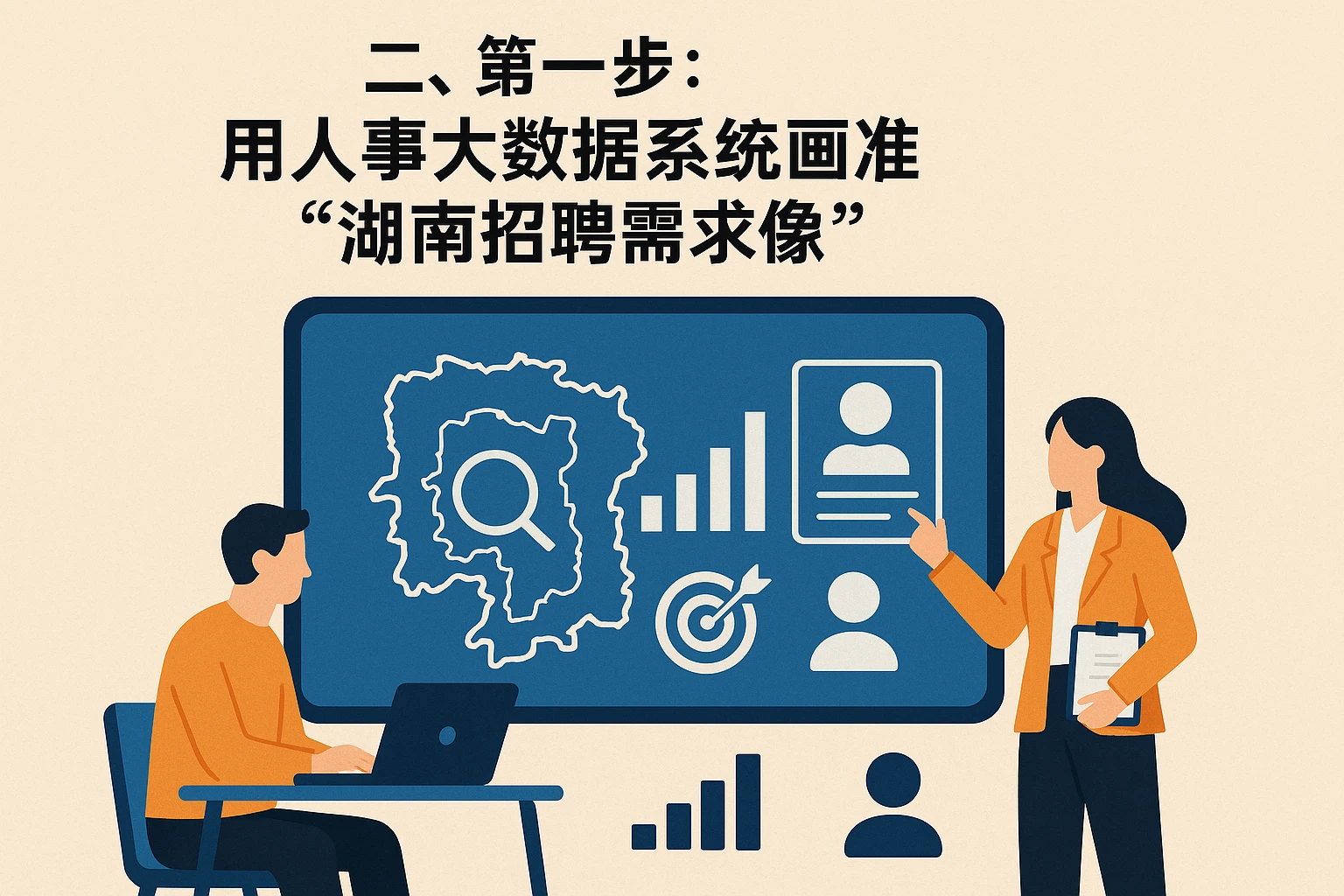 二、第一步：用人事大数据系统画准“湖南招聘需求像”