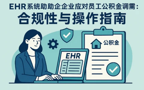EHR系统助力企业应对员工公积金调整需求:合规性与操作指南