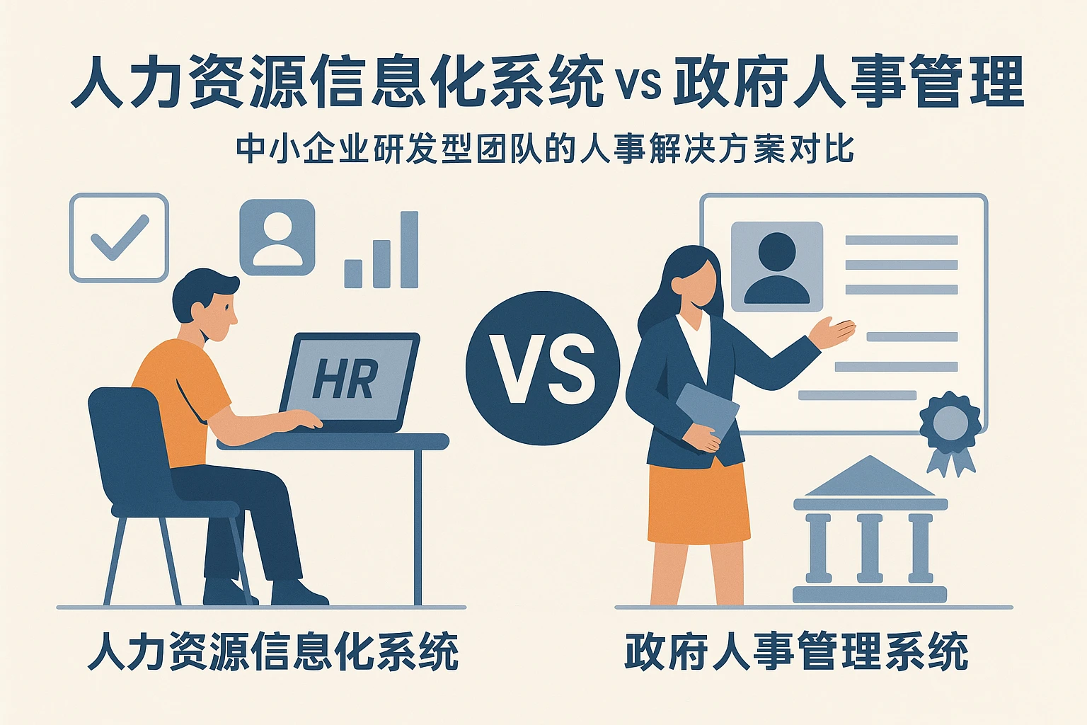 人力资源信息化系统 vs 政府人事管理系统：中小企业研发型团队的人事解决方案对比