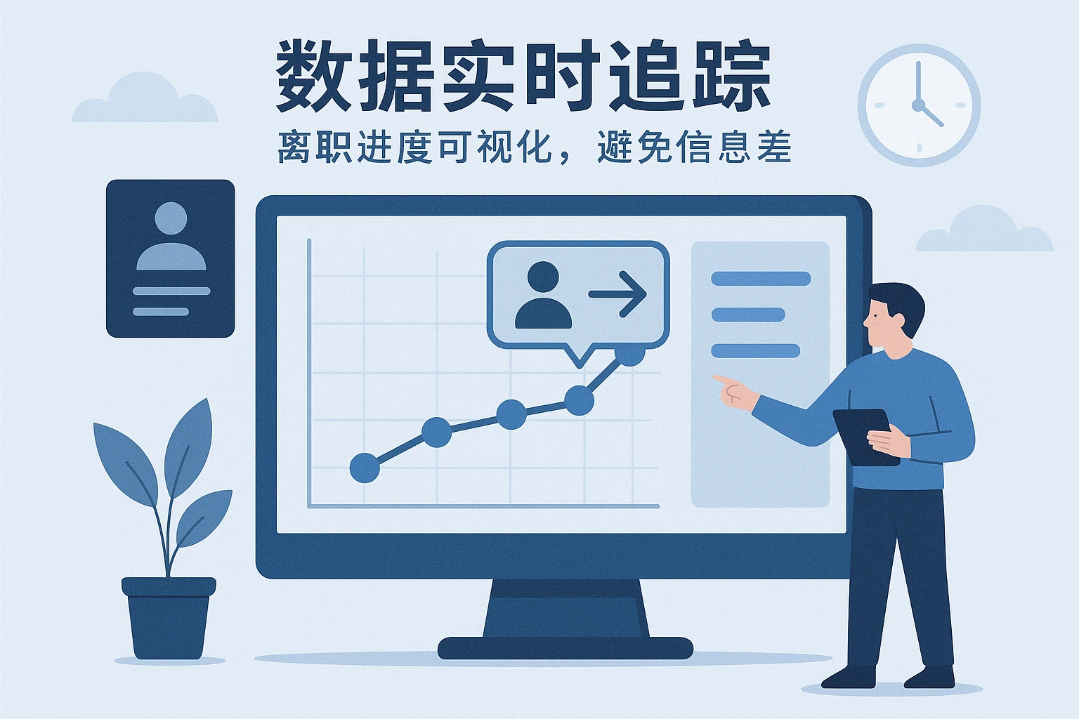2. 数据实时追踪：离职进度可视化，避免“信息差”