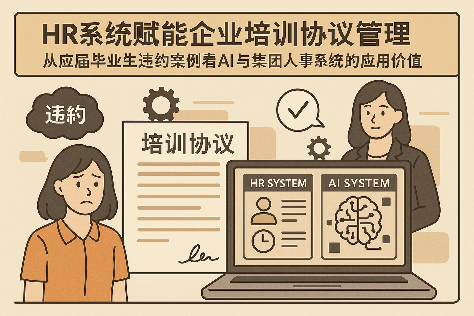 HR系统赋能企业培训协议管理：从应届毕业生违约案例看AI与集团人事系统的应用价值