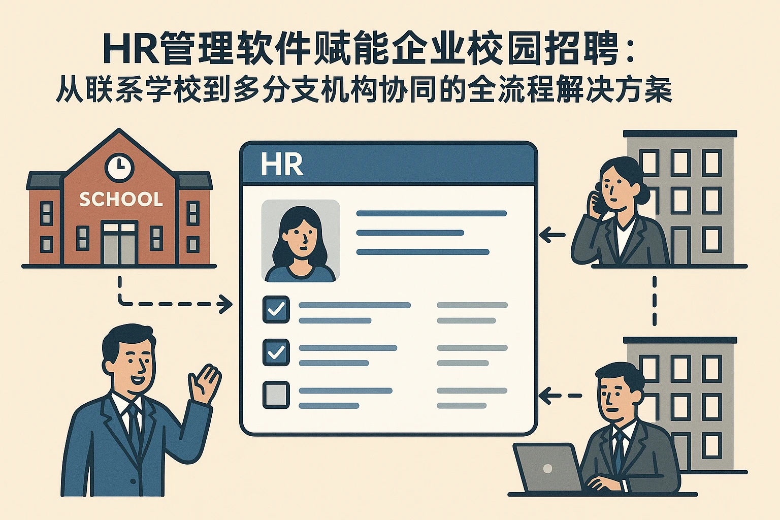 HR管理软件赋能企业校园招聘:从联系学校到多分支机构协同的全流程解决方案