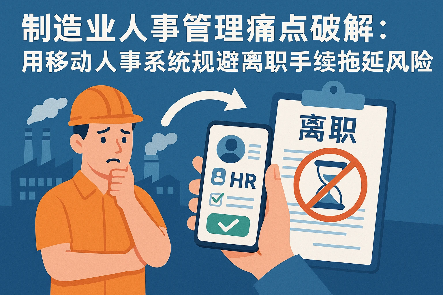 制造业人事管理痛点破解：用移动人事系统规避离职手续拖延风险