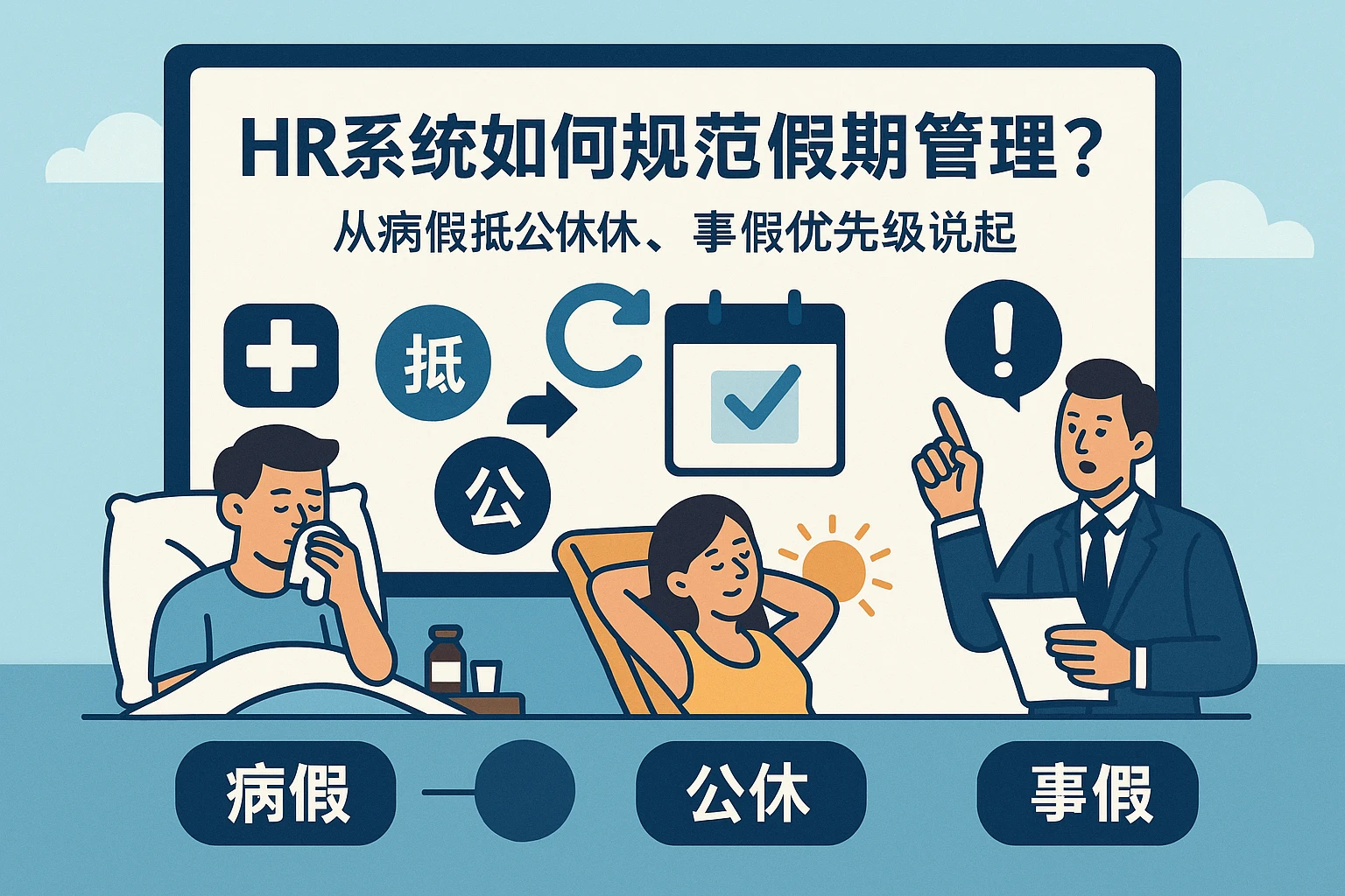 HR系统如何规范假期管理？从病假抵公休、事假优先级说起