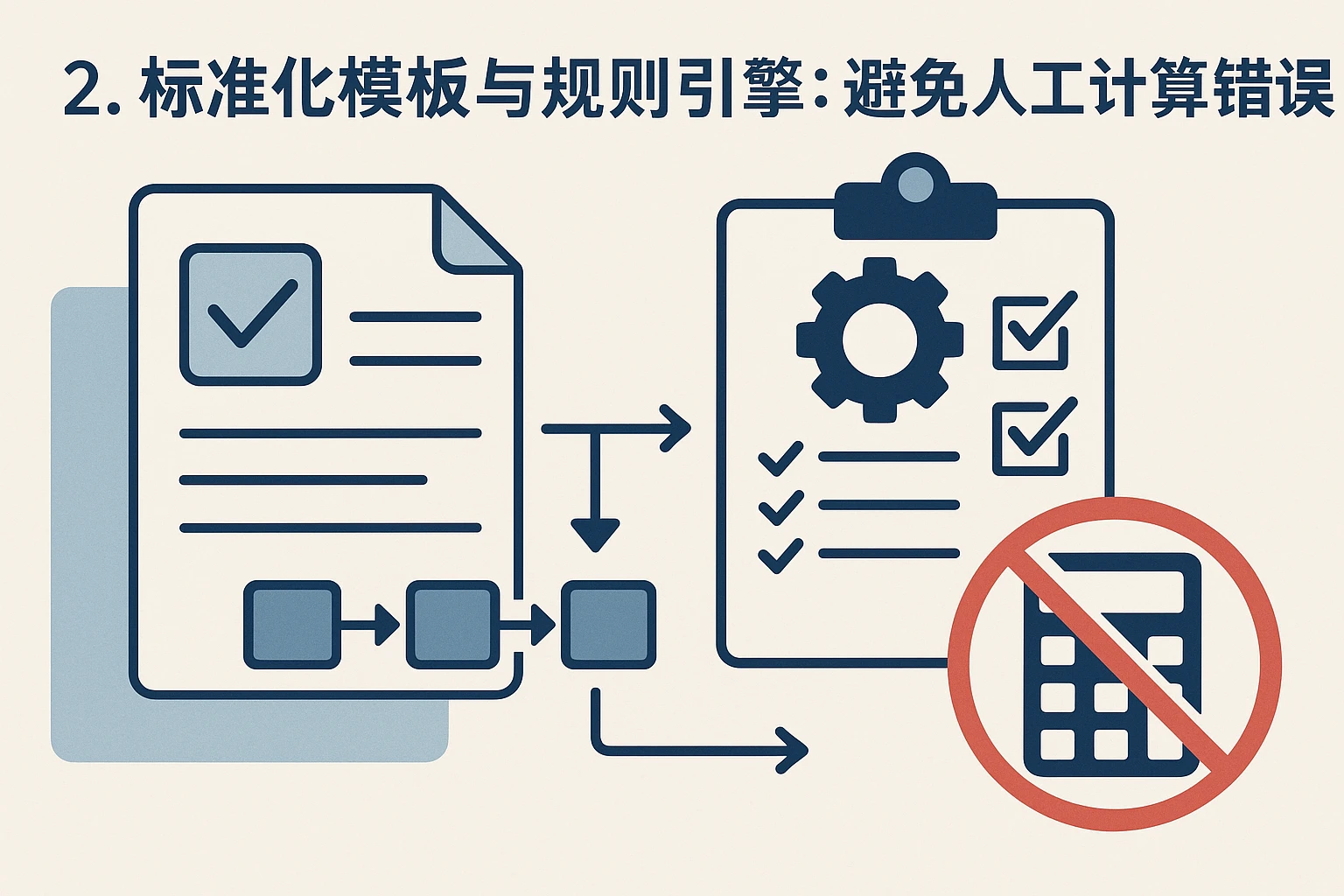 2. 标准化模板与规则引擎：避免人工计算错误