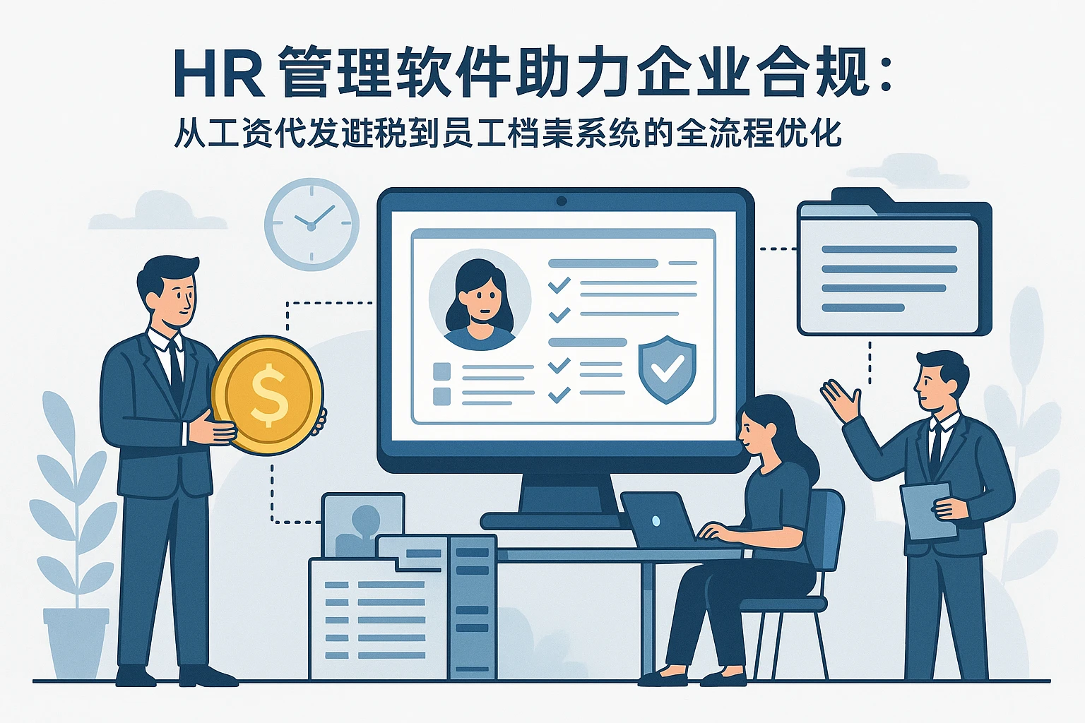 HR管理软件助力企业合规：从工资代发避税到员工档案系统的全流程优化