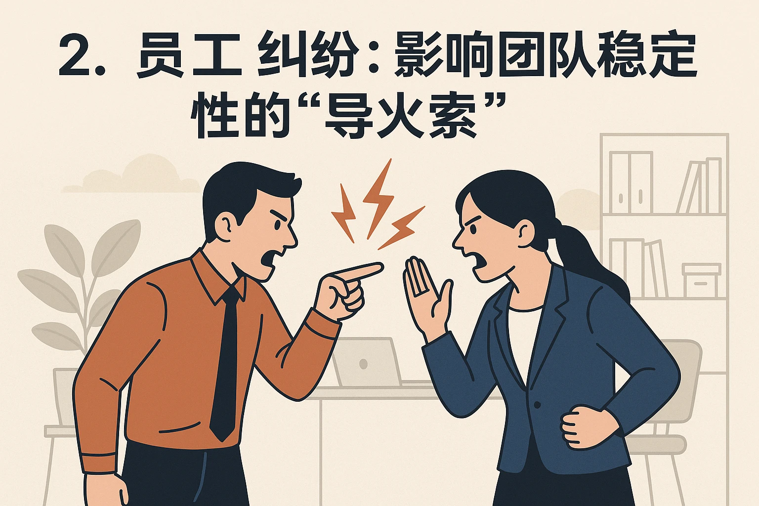 2. 员工纠纷：影响团队稳定性的“导火索”