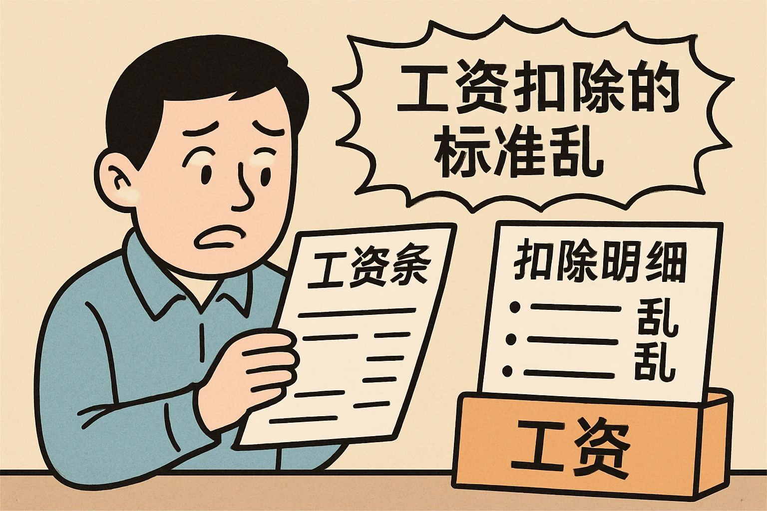 2. 工资扣除的标准乱