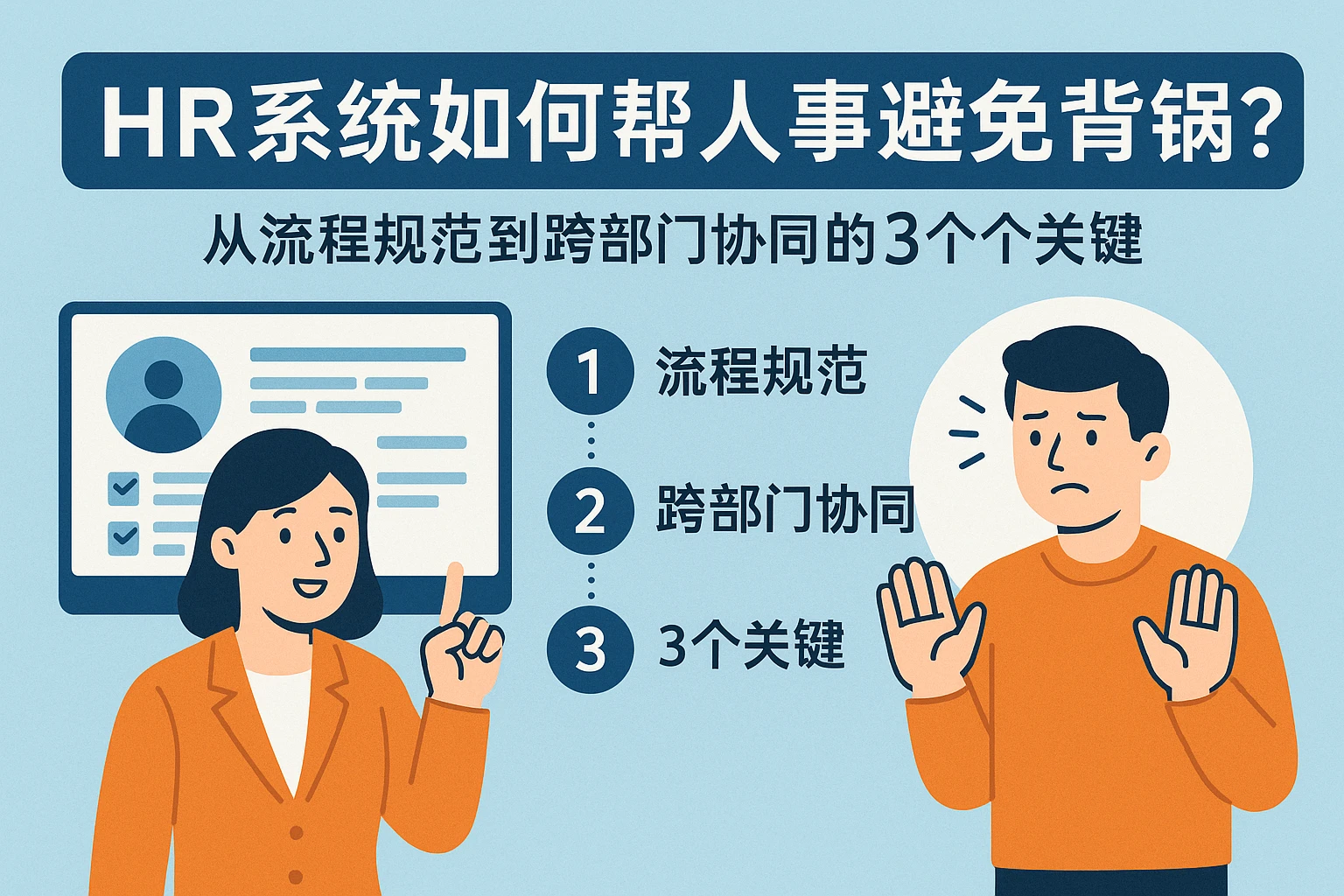 HR系统如何帮人事避免背锅？从流程规范到跨部门协同的3个关键