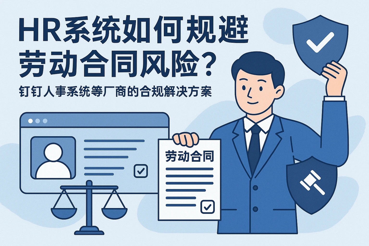 HR系统如何规避劳动合同风险？钉钉人事系统等厂商的合规解决方案