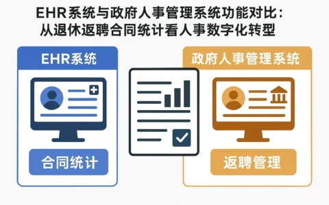 EHR系统与政府人事管理系统功能对比：从退休返聘合同统计看人事数字化转型