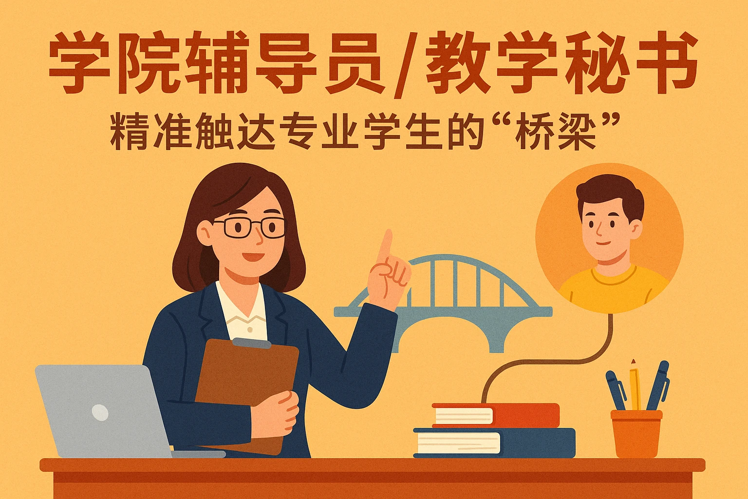 2. 学院辅导员/教学秘书：精准触达专业学生的“桥梁”