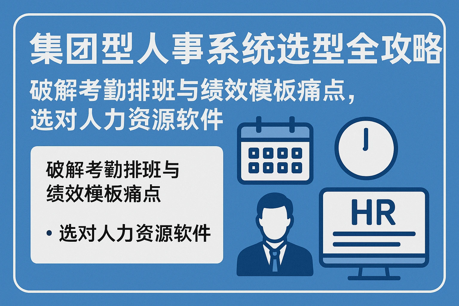 集团型人事系统选型全攻略：破解考勤排班与绩效模板痛点，选对人力资源软件