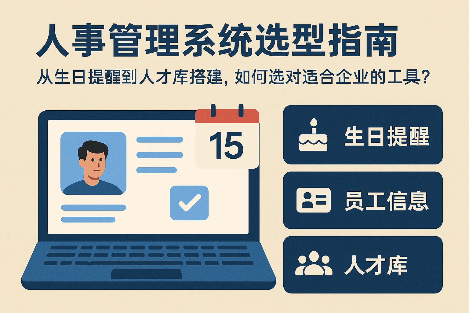 人事管理系统选型指南：从生日提醒到人才库搭建，如何选对适合企业的工具？