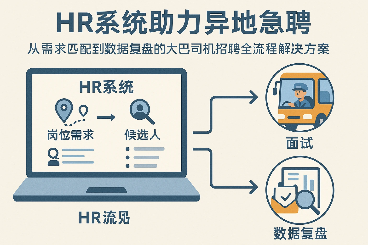 HR系统助力异地急聘：从需求匹配到数据复盘的大巴司机招聘全流程解决方案