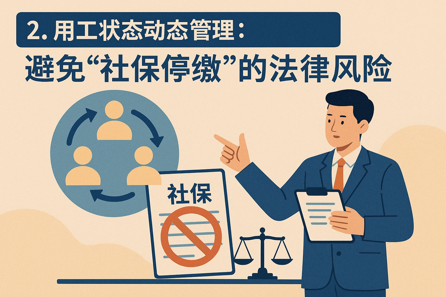 2. 用工状态动态管理：避免“社保停缴”的法律风险
