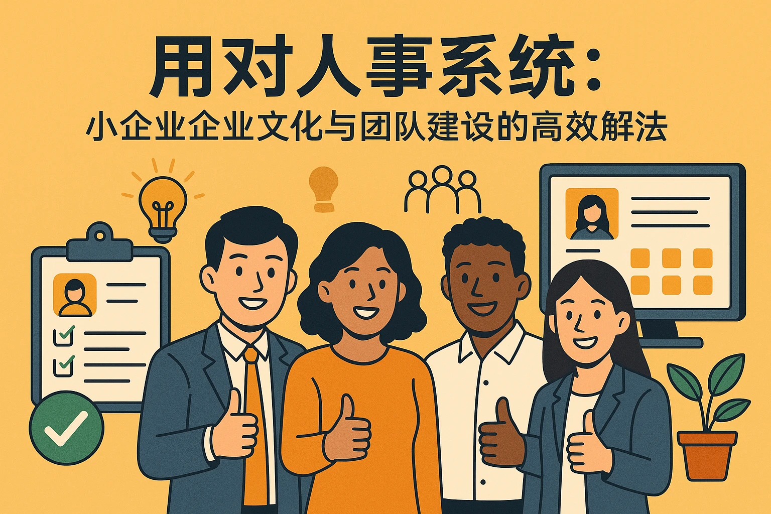 用对人事系统：小企业企业文化与团队建设的高效解法