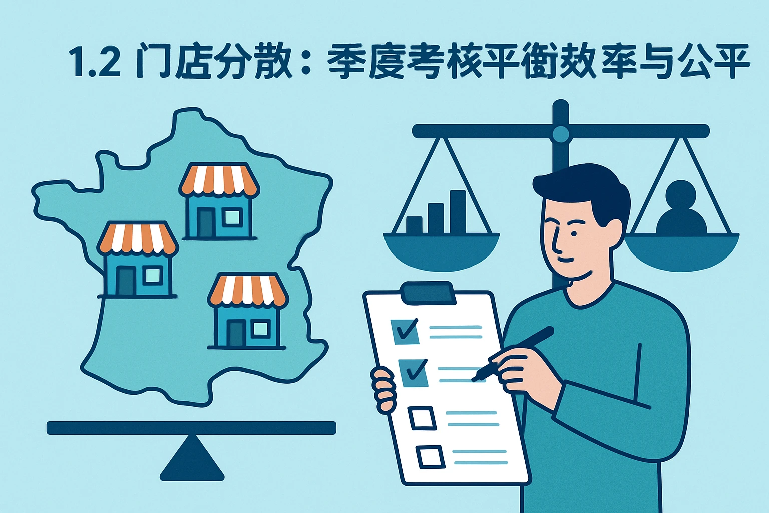 1.2 门店分散：季度考核平衡效率与公平
