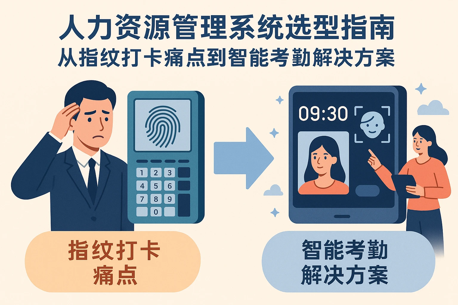 人力资源管理系统选型指南：从指纹打卡痛点到智能考勤解决方案