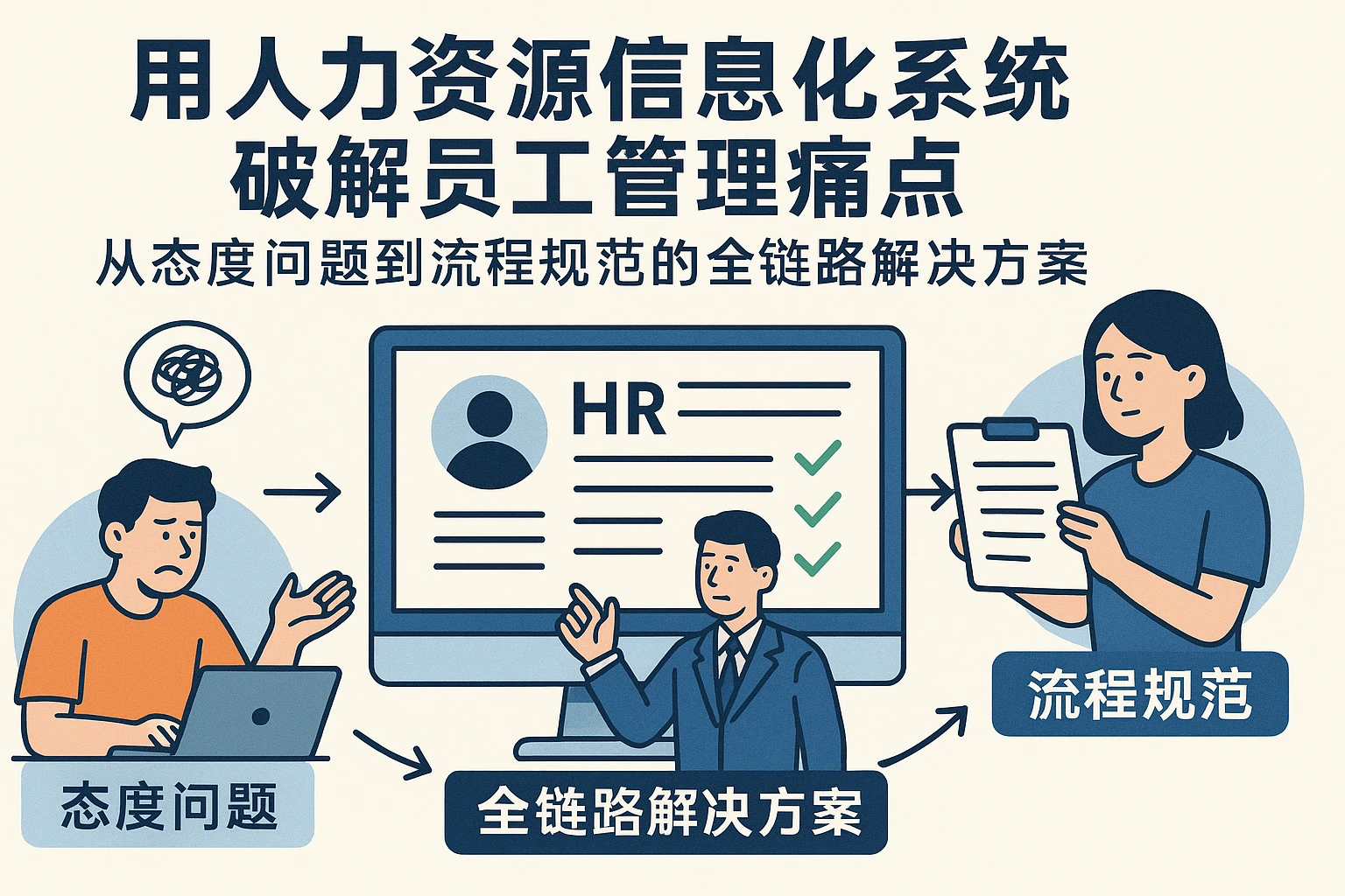 用人力资源信息化系统破解员工管理痛点：从态度问题到流程规范的全链路解决方案