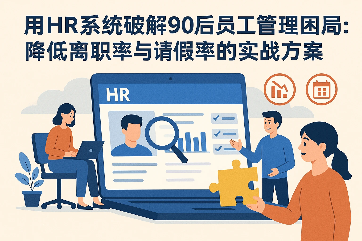 用HR系统破解90后员工管理困局：降低离职率与请假率的实战方案