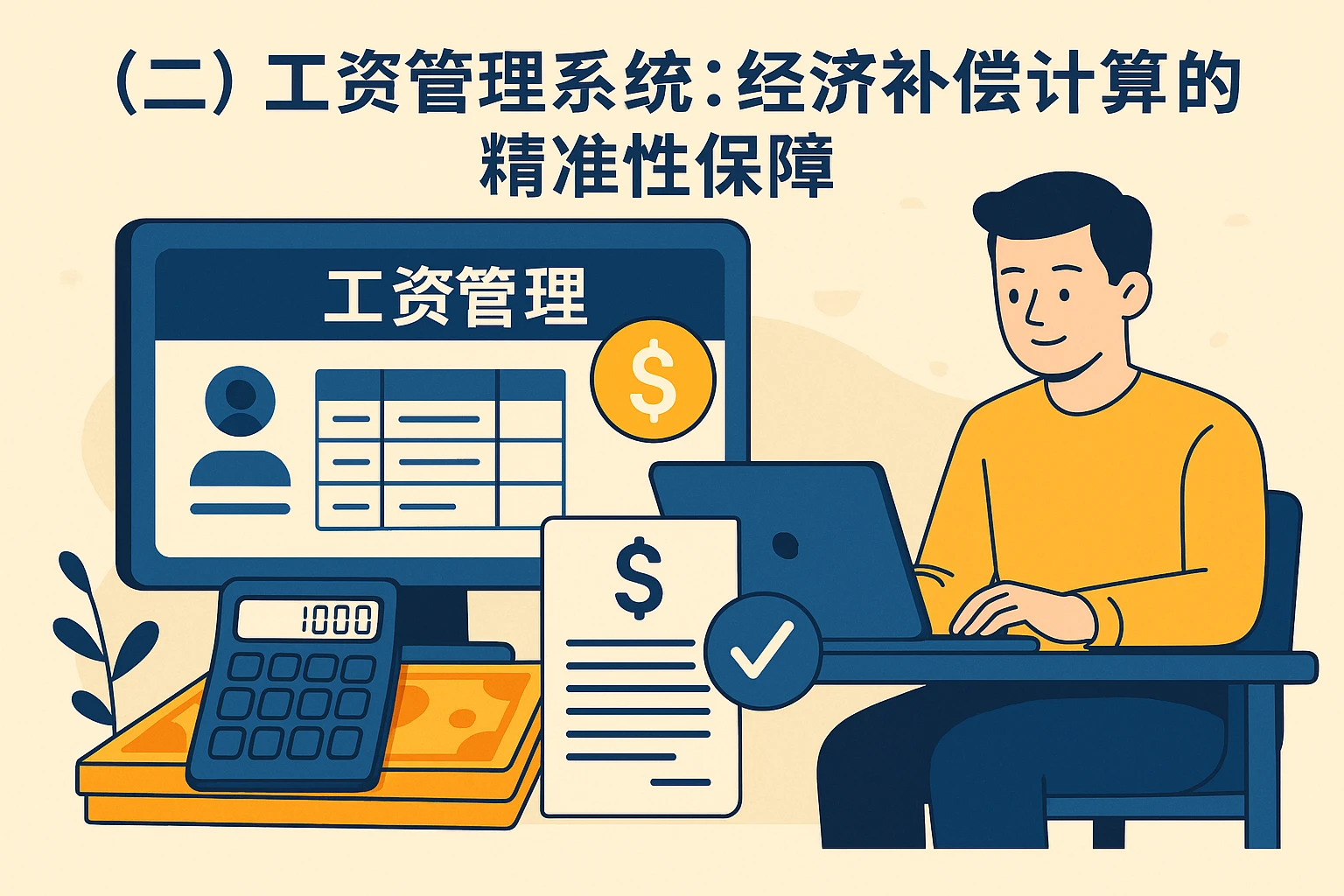 （二）工资管理系统：经济补偿计算的精准性保障
