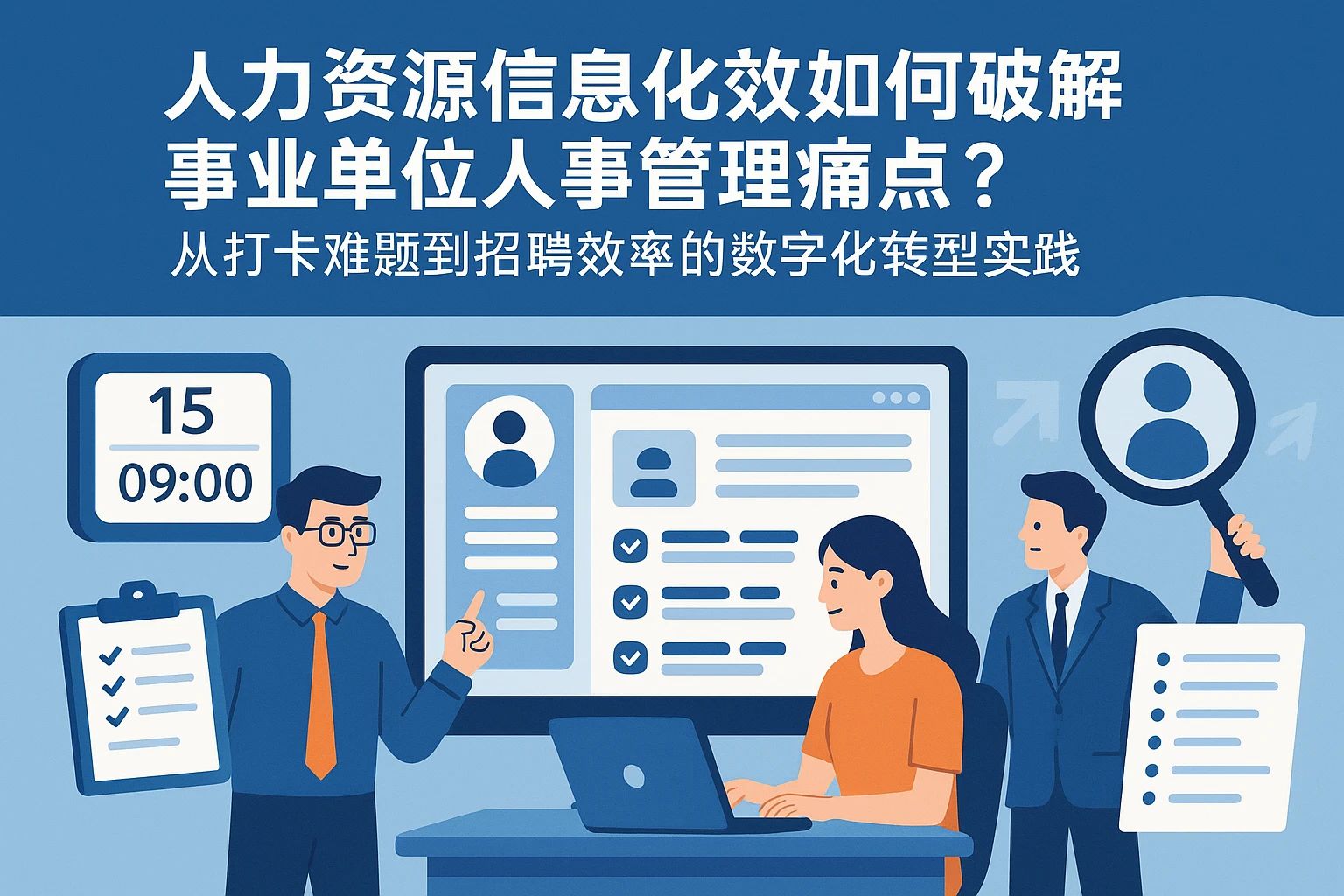 人力资源信息化系统如何破解事业单位人事管理痛点？从打卡难题到招聘效率的数字化转型实践