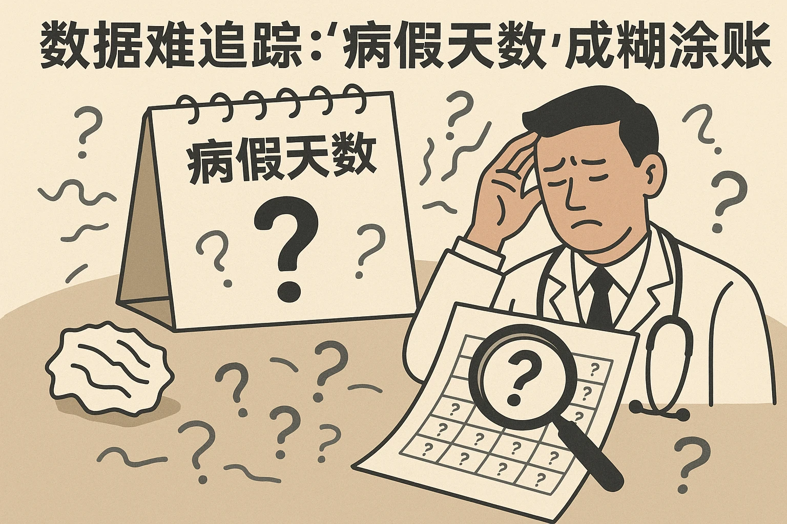2. 数据难追踪：“病假天数”成糊涂账