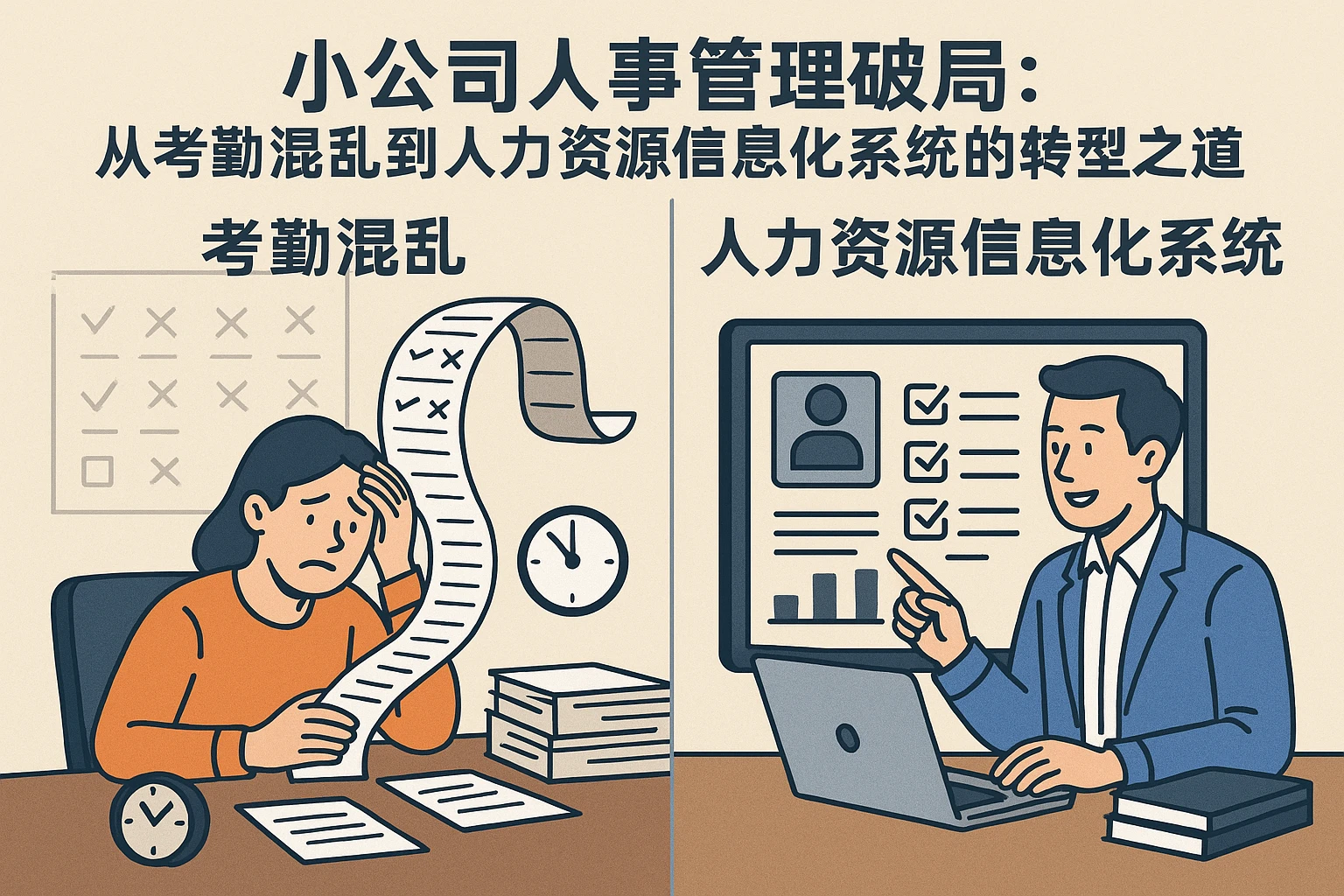 小公司人事管理破局：从考勤混乱到人力资源信息化系统的转型之道